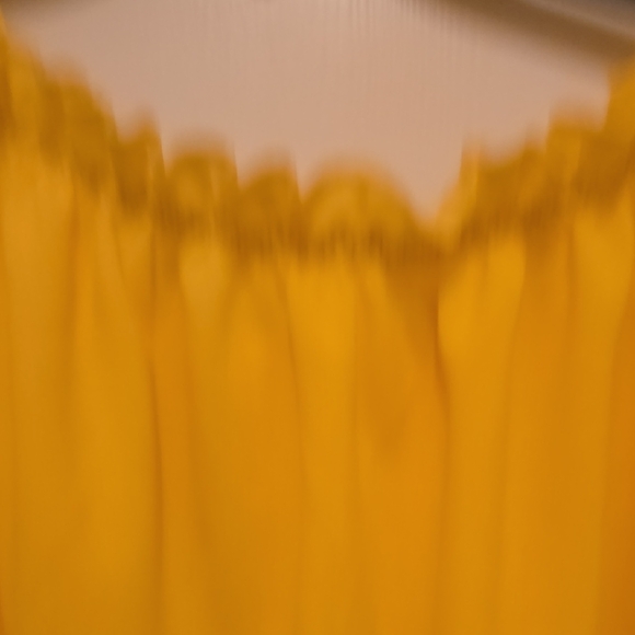 Women's Bright Yellow Off-Shoulder Mini Dress, NWOT. - Picture 5 of 7